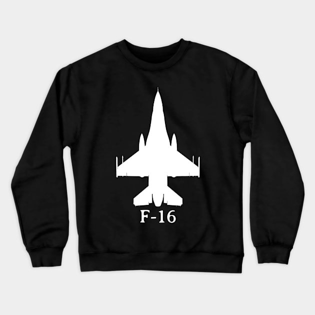 F16 Fighter Jet Air Force Plane Crewneck Sweatshirt by ashiacornelia173